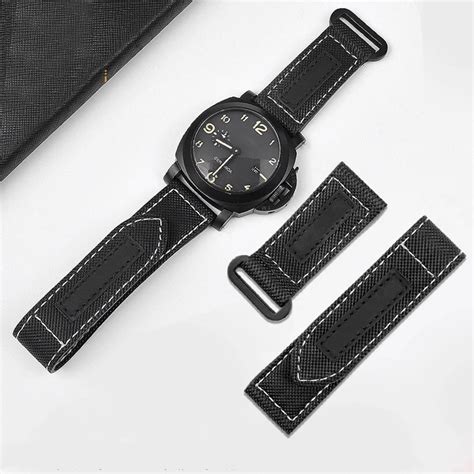 hook loop watch strap panerai aliexpress|Carbon Fiber Plaid Nylon Hook and Loop Fastener Watch Strap .